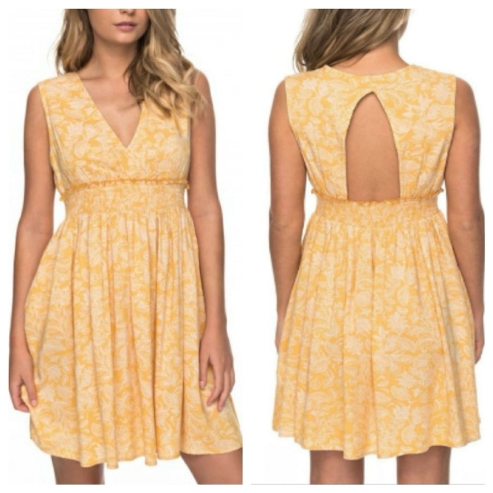 ROXY SLEEVELESS YELLOW FLORAL SUNDRESS - Angelic Grace